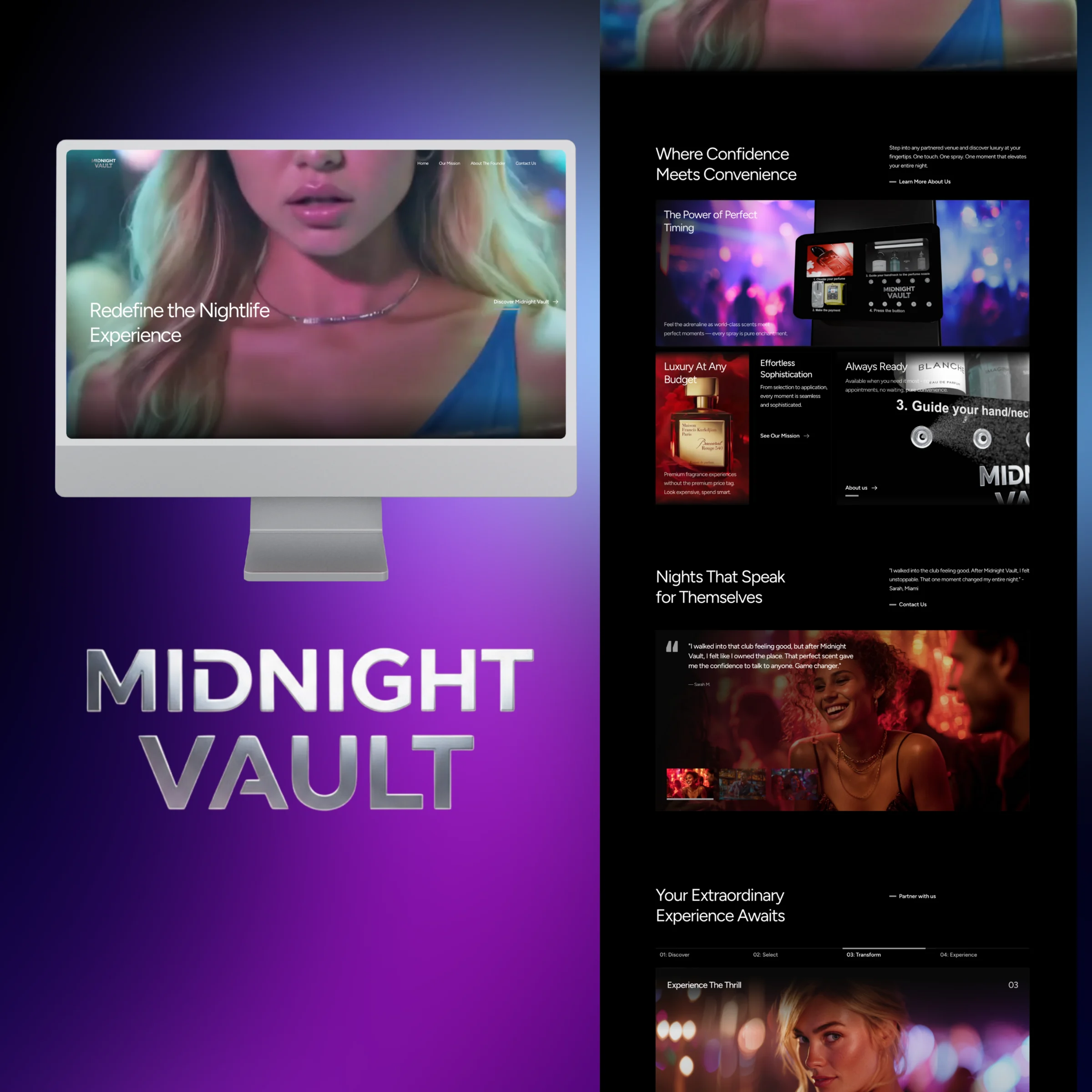 Midnight Vault ecommerce website work
