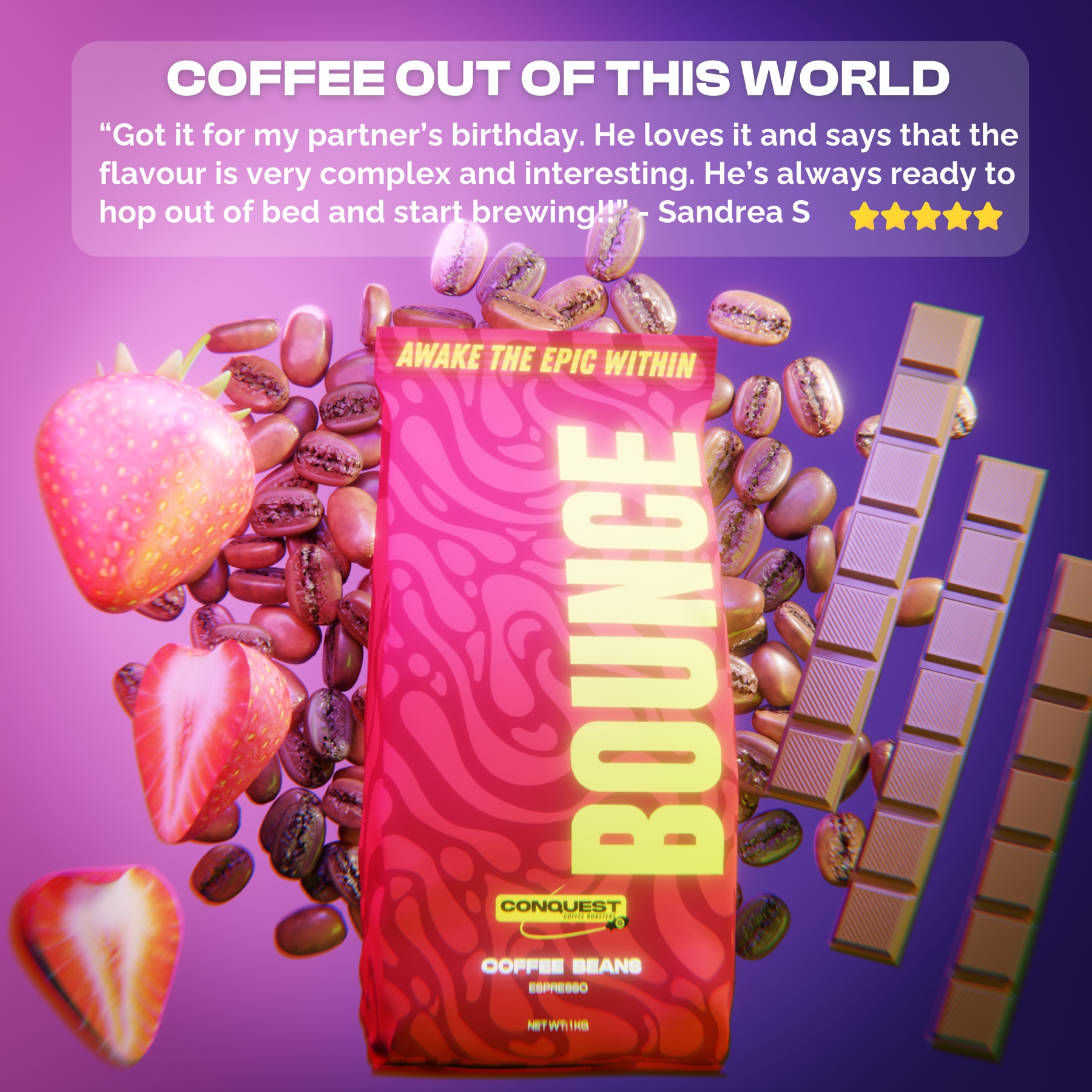 Conquest Coffee creative asset 3